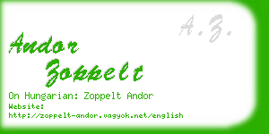 andor zoppelt business card